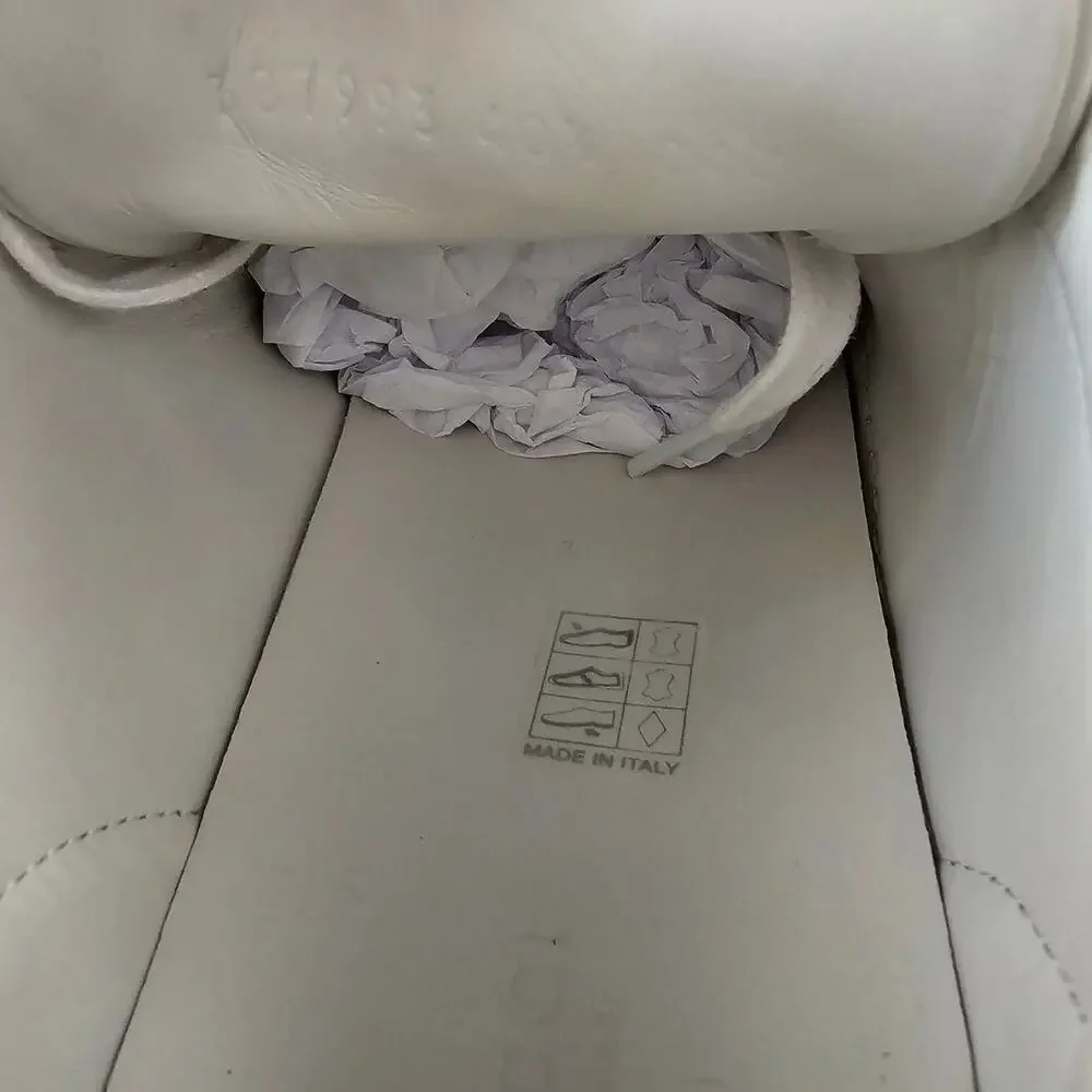 Gucci Ace Web Stripe Low Top Sneaker White Leather Green Red Size 40.5 US 10.5 - Picture 11 of 11